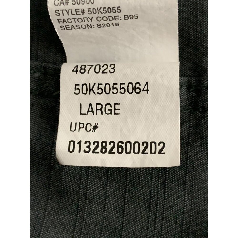 Van Heusen Mens Short Sleeve Button-Up Shirt L/G 16-16.5 Gray Striped - Picture 9 of 9